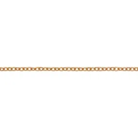 1.7mm Satin Hamilton Gold Plated Cable Chain, by the Foot