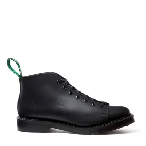 7 Eye Monkey Boot - Black Greasy Solovair Original Sole Smoke