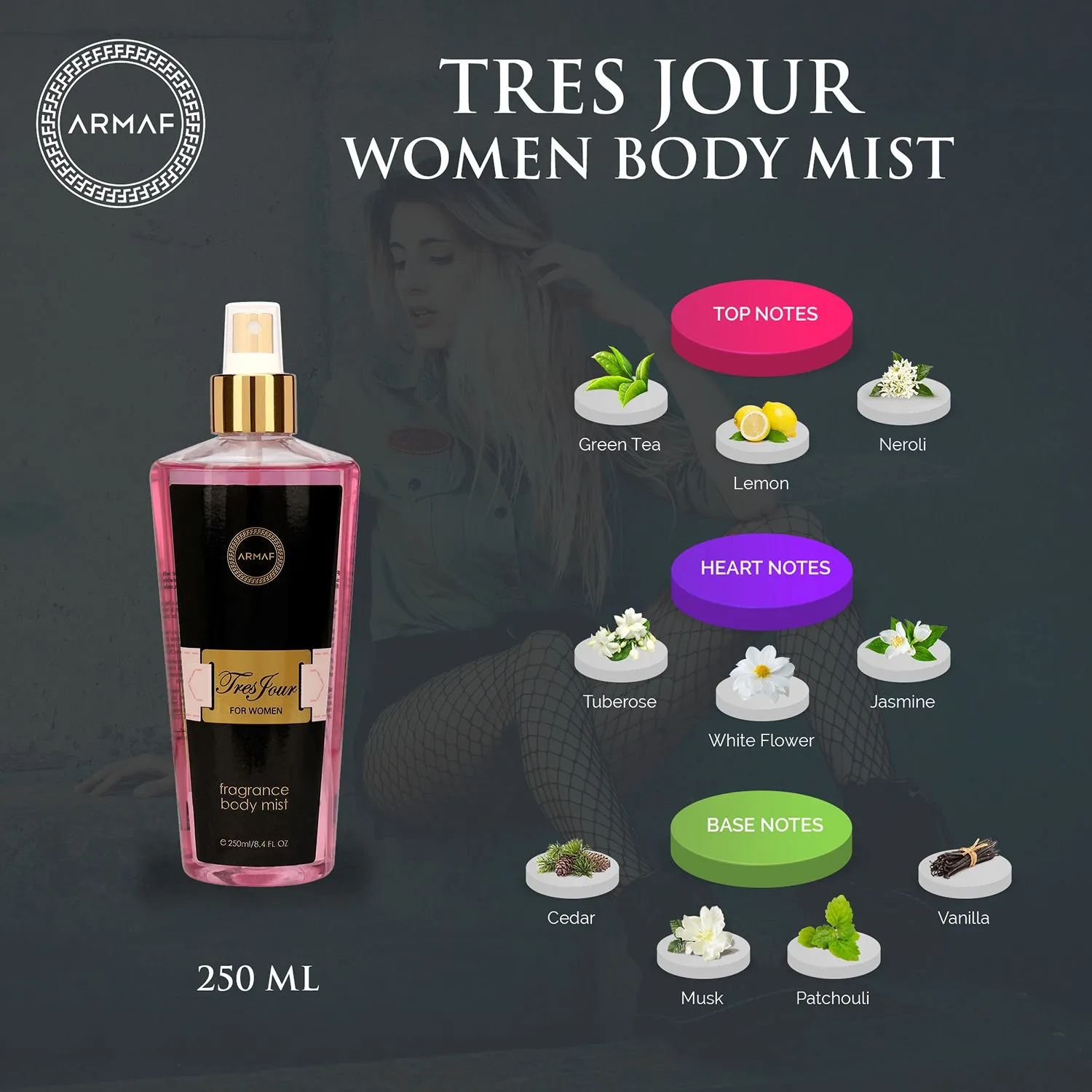 Armaf Tres Jour Women Mist 250ML