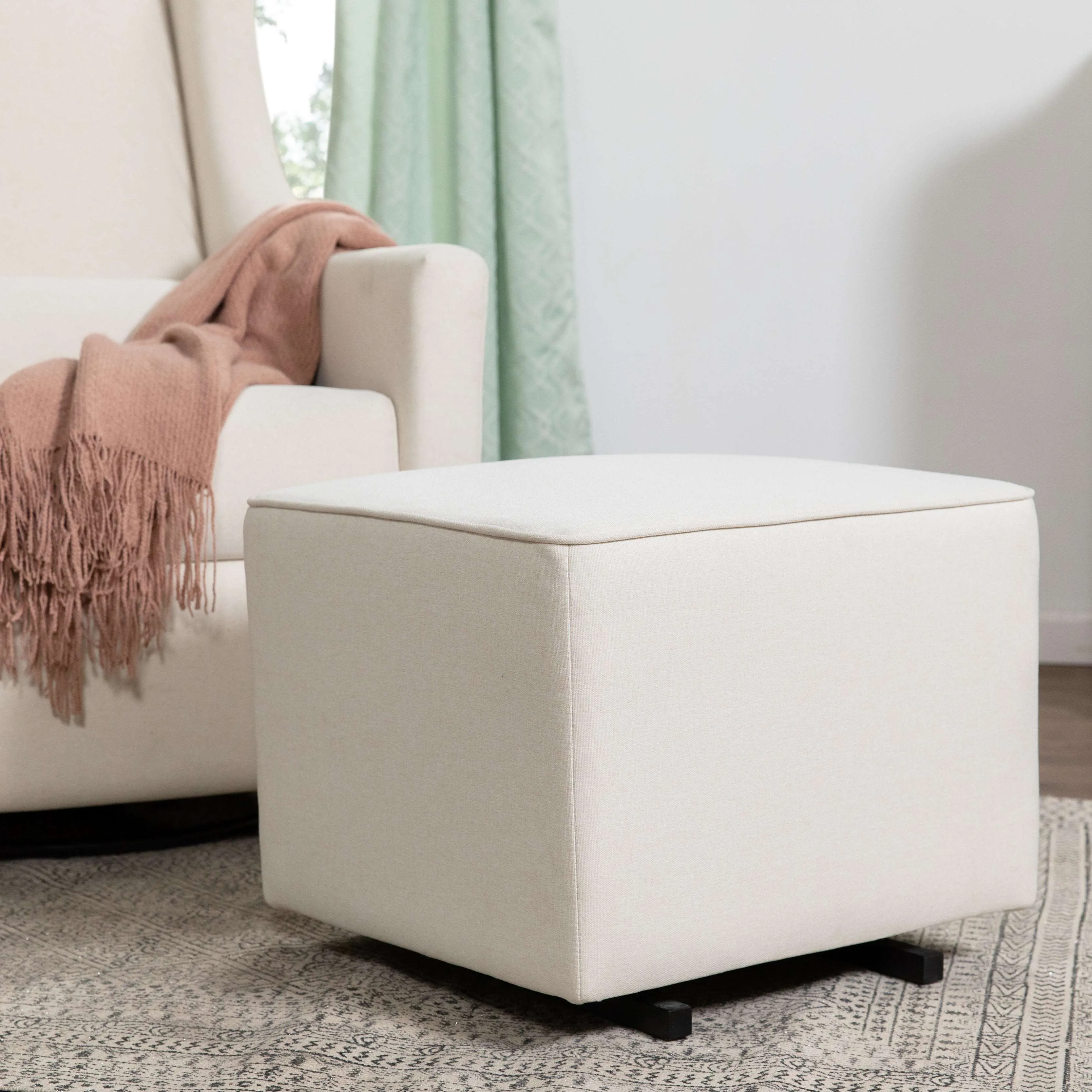 Babyletto Kiwi Gliding Ottoman in Eco-Performance Fabric