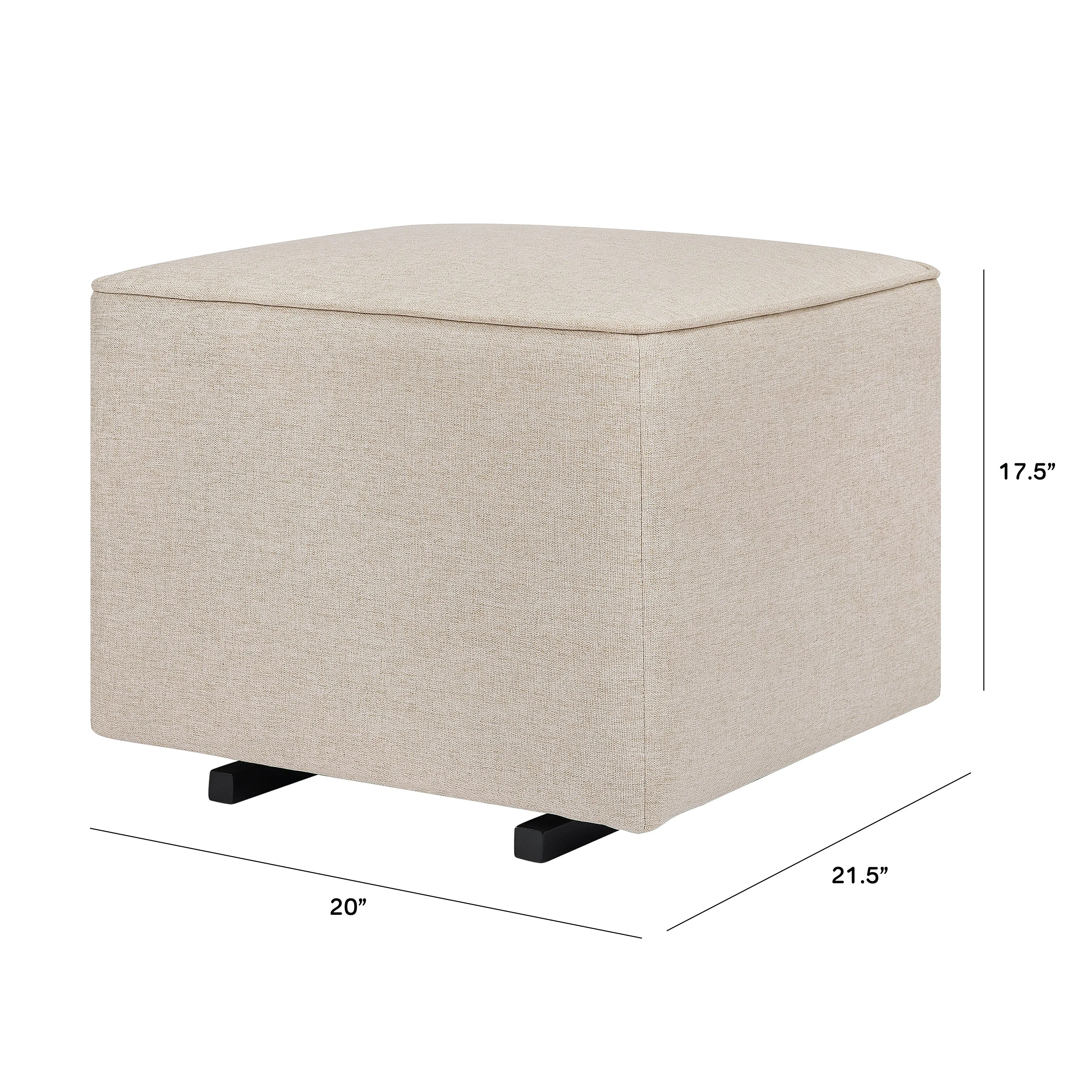 Babyletto Kiwi Gliding Ottoman in Eco-Performance Fabric