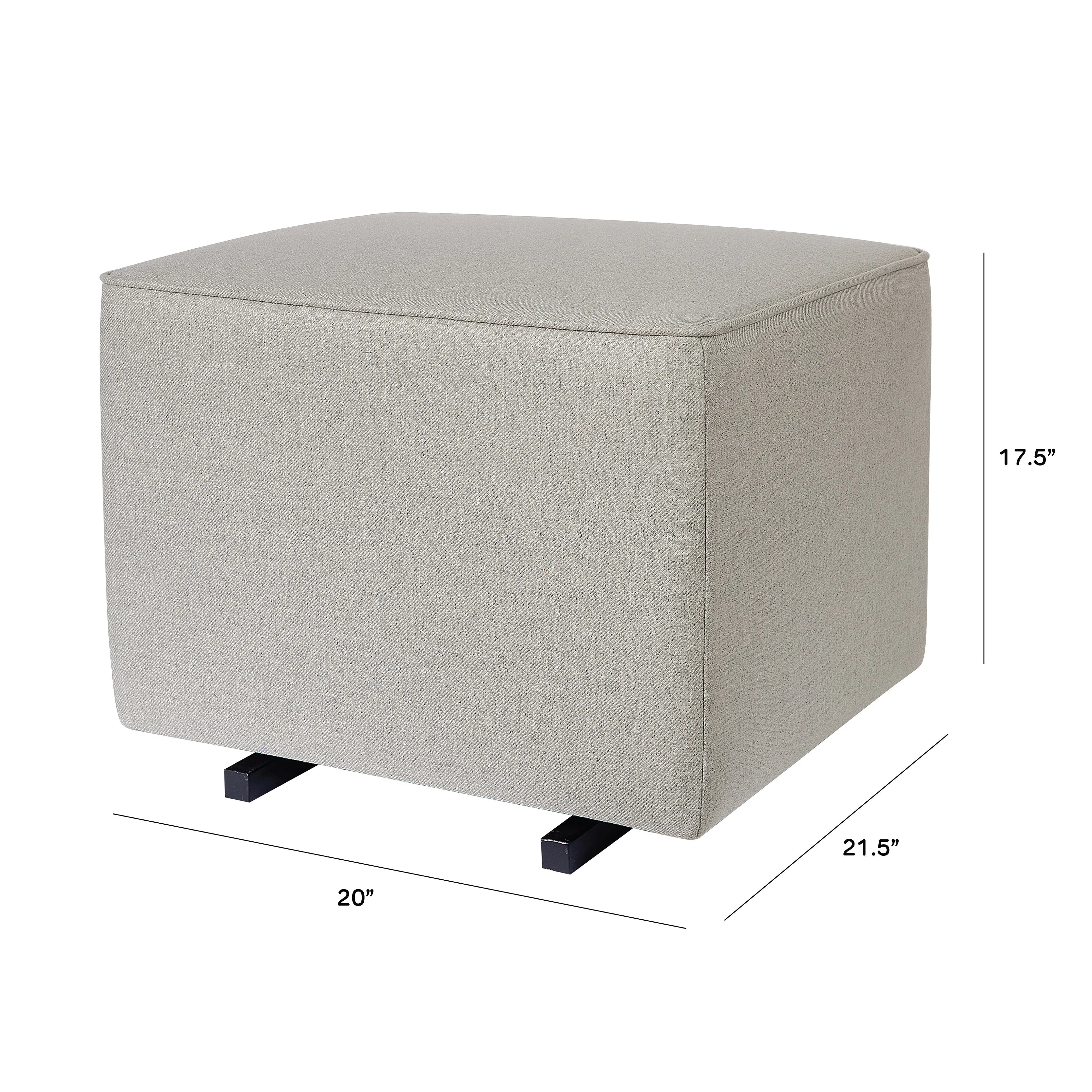 Babyletto Kiwi Gliding Ottoman in Eco-Performance Fabric