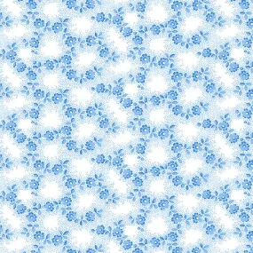 Benartex Bluesette 13451 05 Light Blue Petite Floral By The Yard