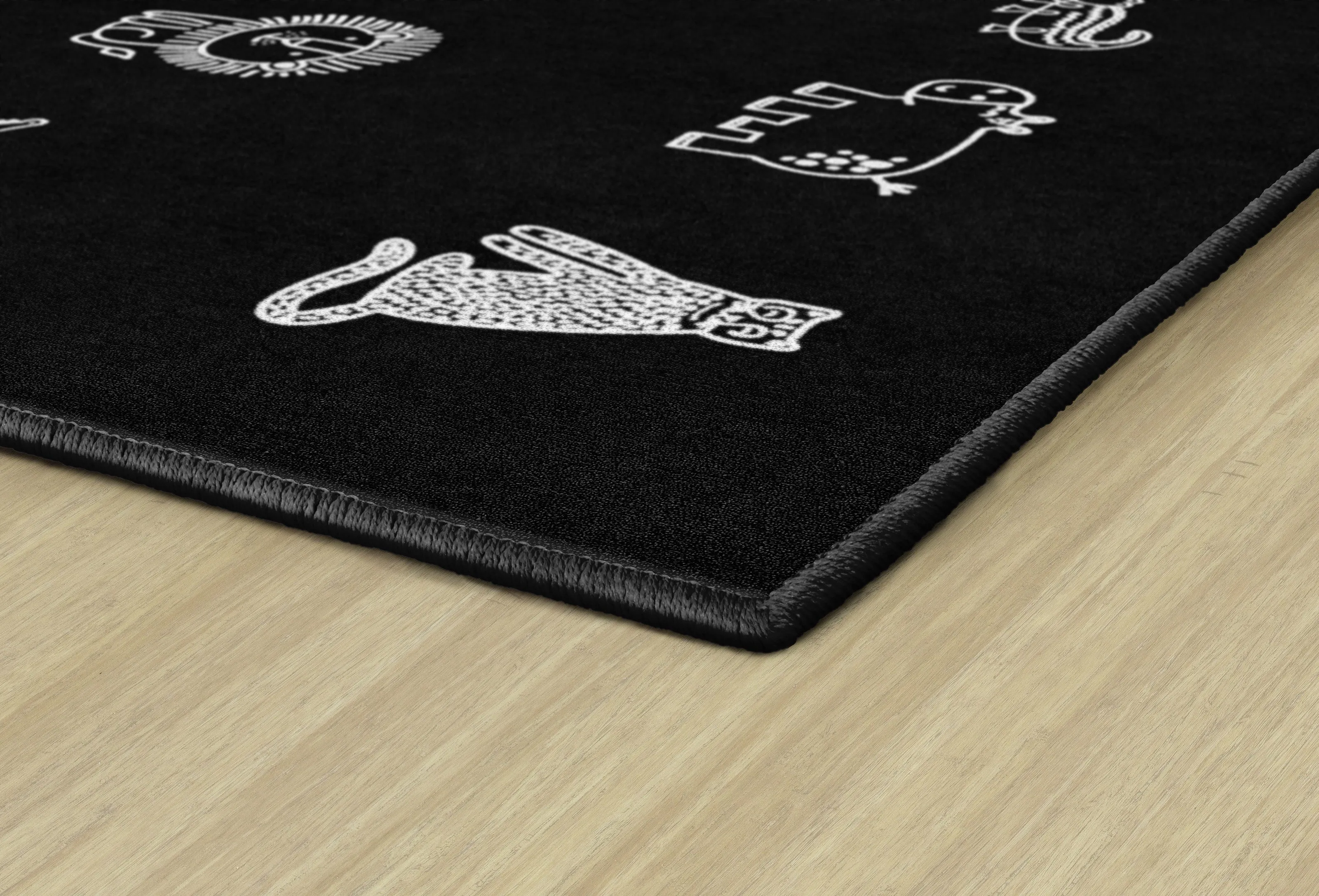 Black and White Animal Safari Sit Spot | Classroom Rugs | Schoolgirl Style