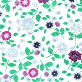 Blue, Green, and Pink Floral