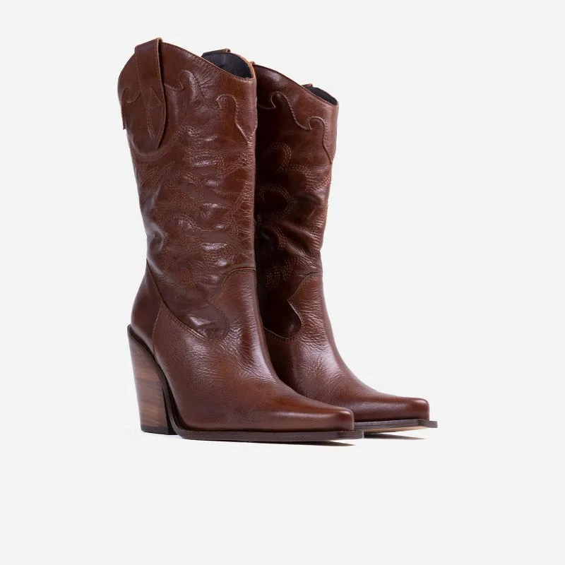 Bonderia Brown Western Boots