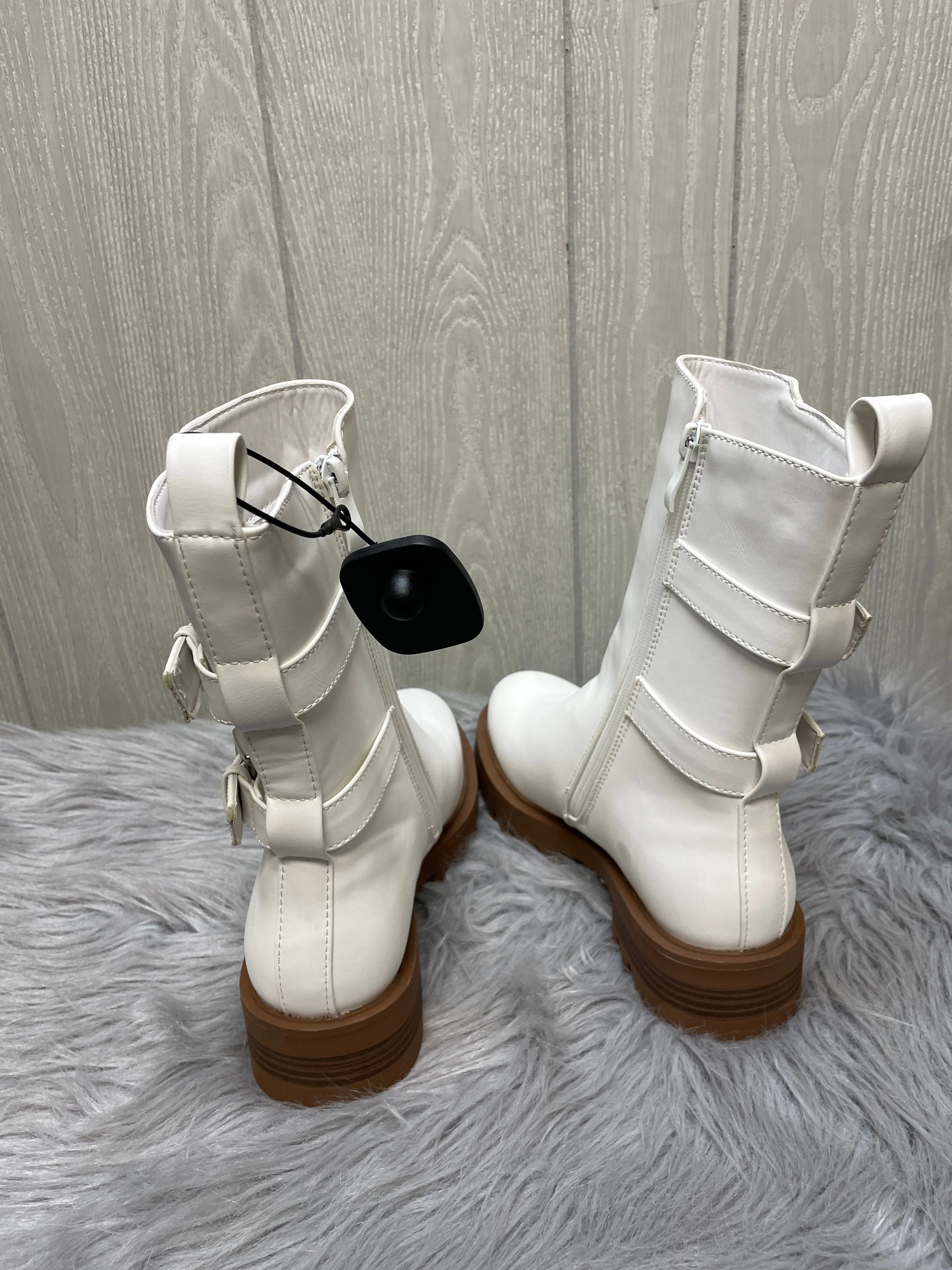 Boots Ankle Heels By Journee In White, Size: 7