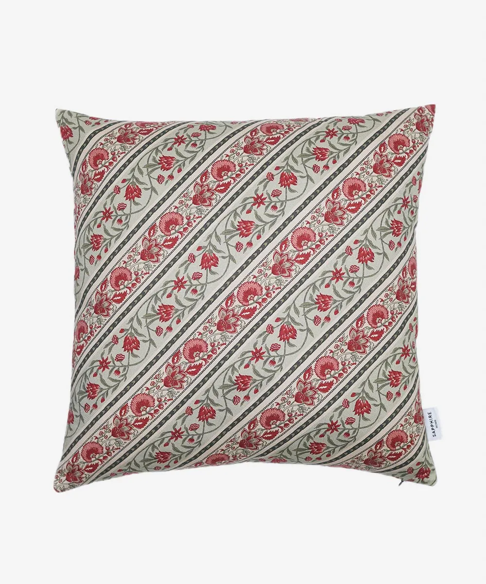 Bordered Blooms - Cushion Cover