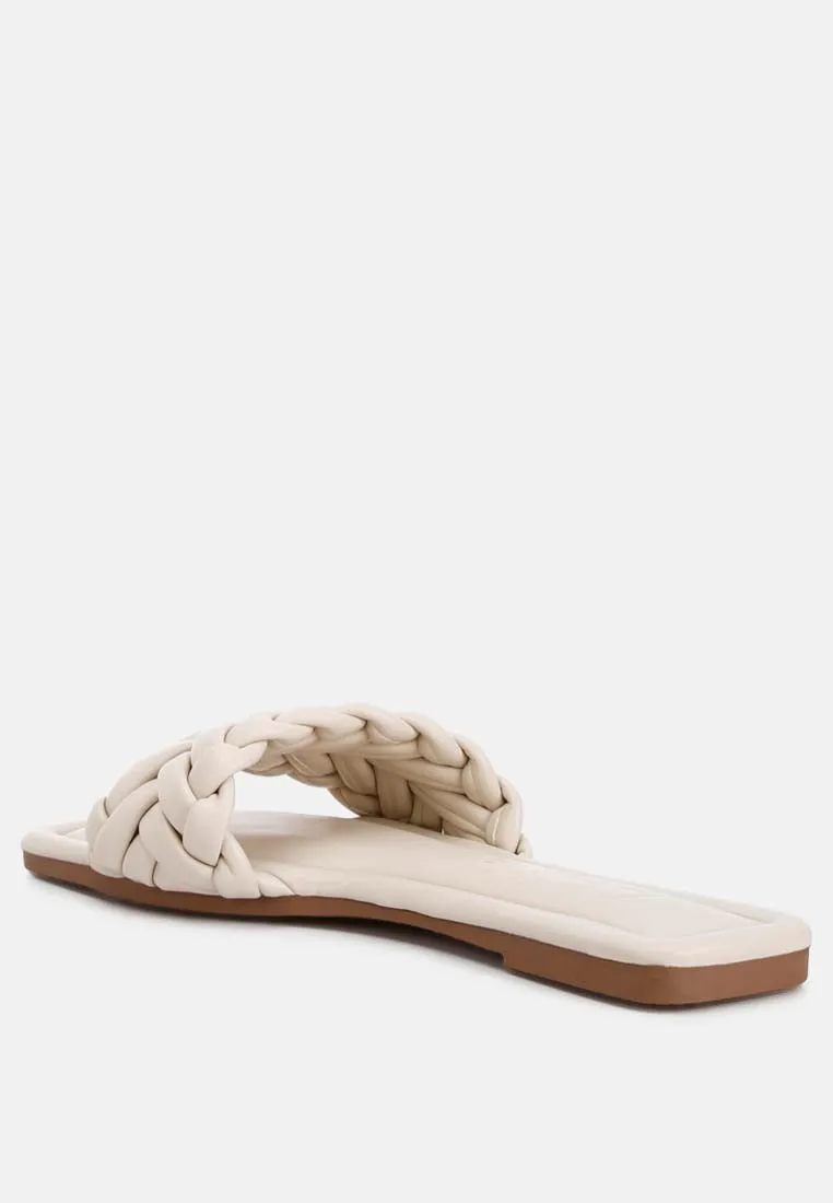 Braided Strap Flat Slip-Ons By Ruw