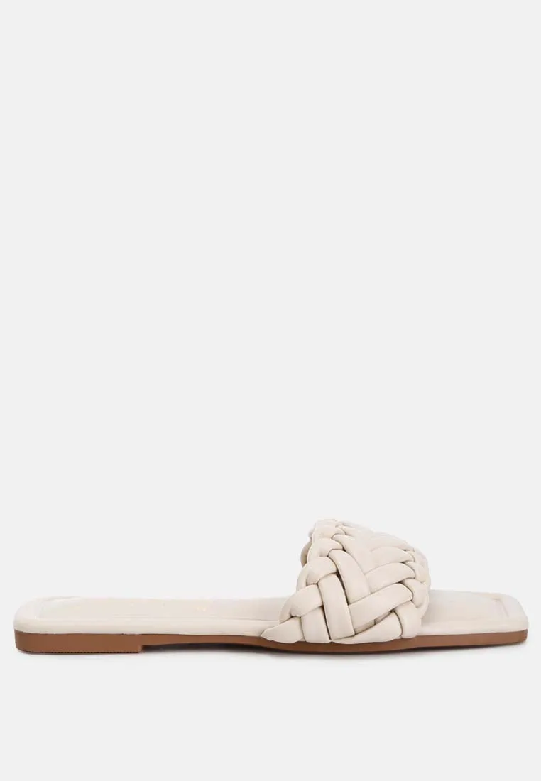 Braided Strap Flat Slip-Ons By Ruw