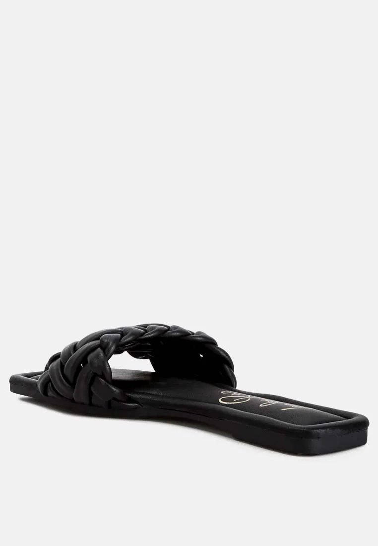 Braided Strap Flat Slip-Ons By Ruw