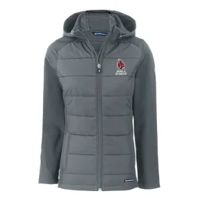 BSU Cardinals Women's Cutter &amp; Buck Evoke Eco Hybrid Hooded Jacket