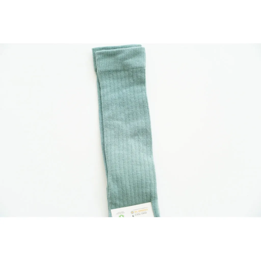 Children's Organic Cotton Knee High Socks - Light Blue