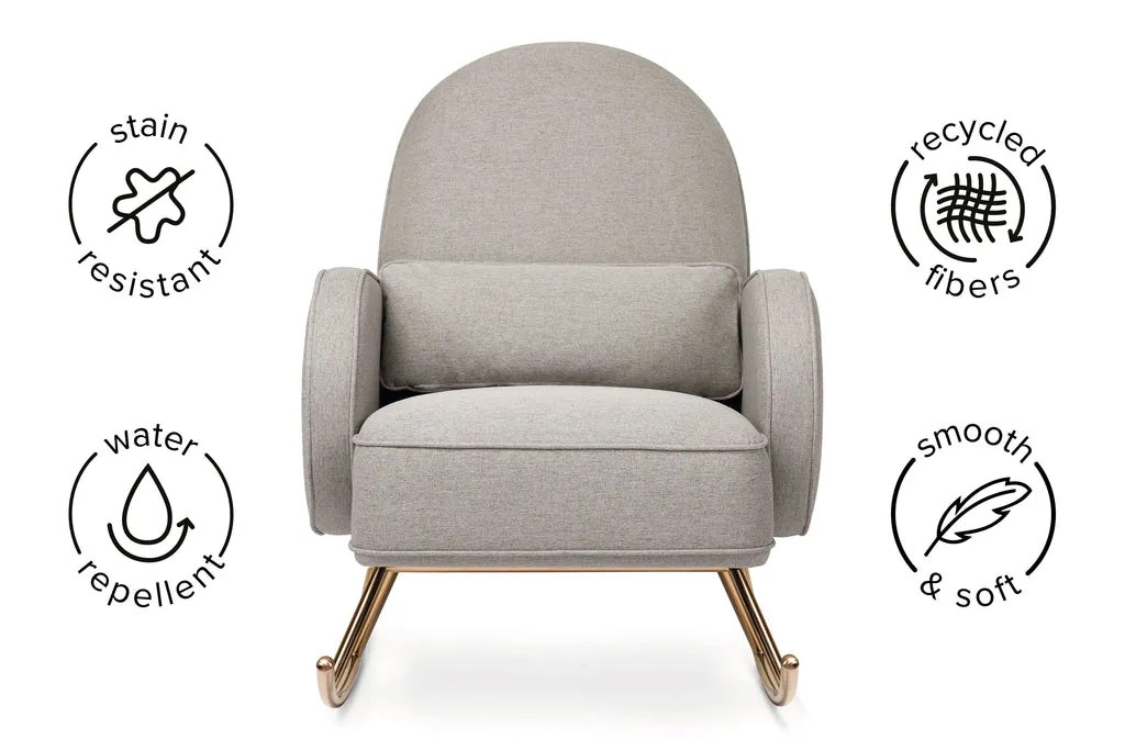 Compass Rocker Nursery Chair - Performance Grey Eco-Weave