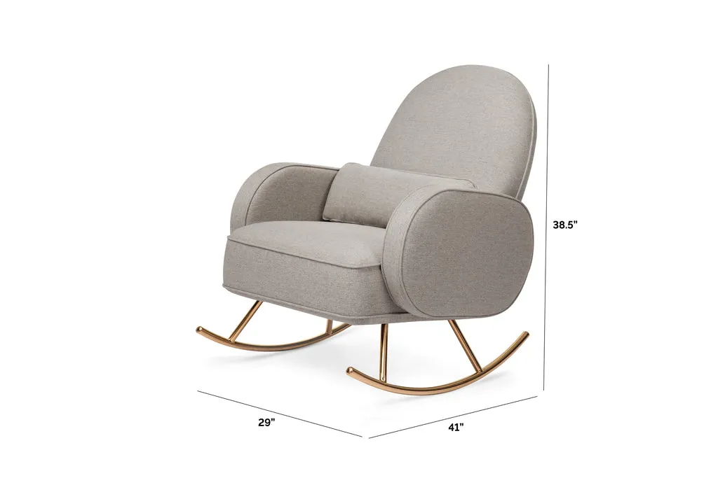 Compass Rocker Nursery Chair - Performance Grey Eco-Weave