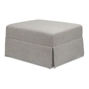 Crawford Gliding Ottoman in Eco-Performance Fabric - Grey