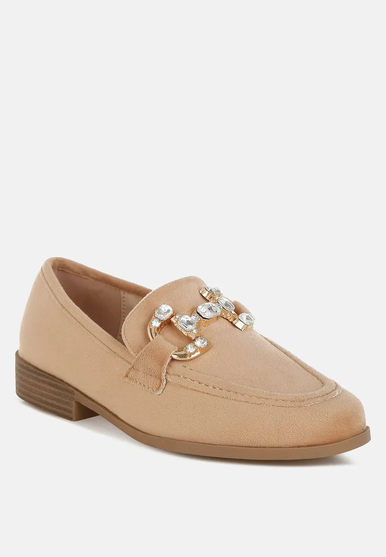 Diamante Embellished Horsebit Loafers by RUW