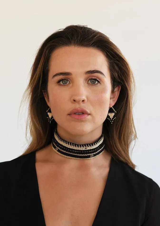 Eclectic Leather Choker - MULTICOLOR