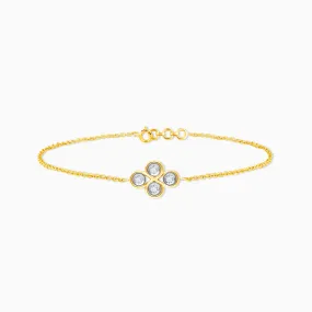 Gold Heavenly Floral Diamond Bracelet