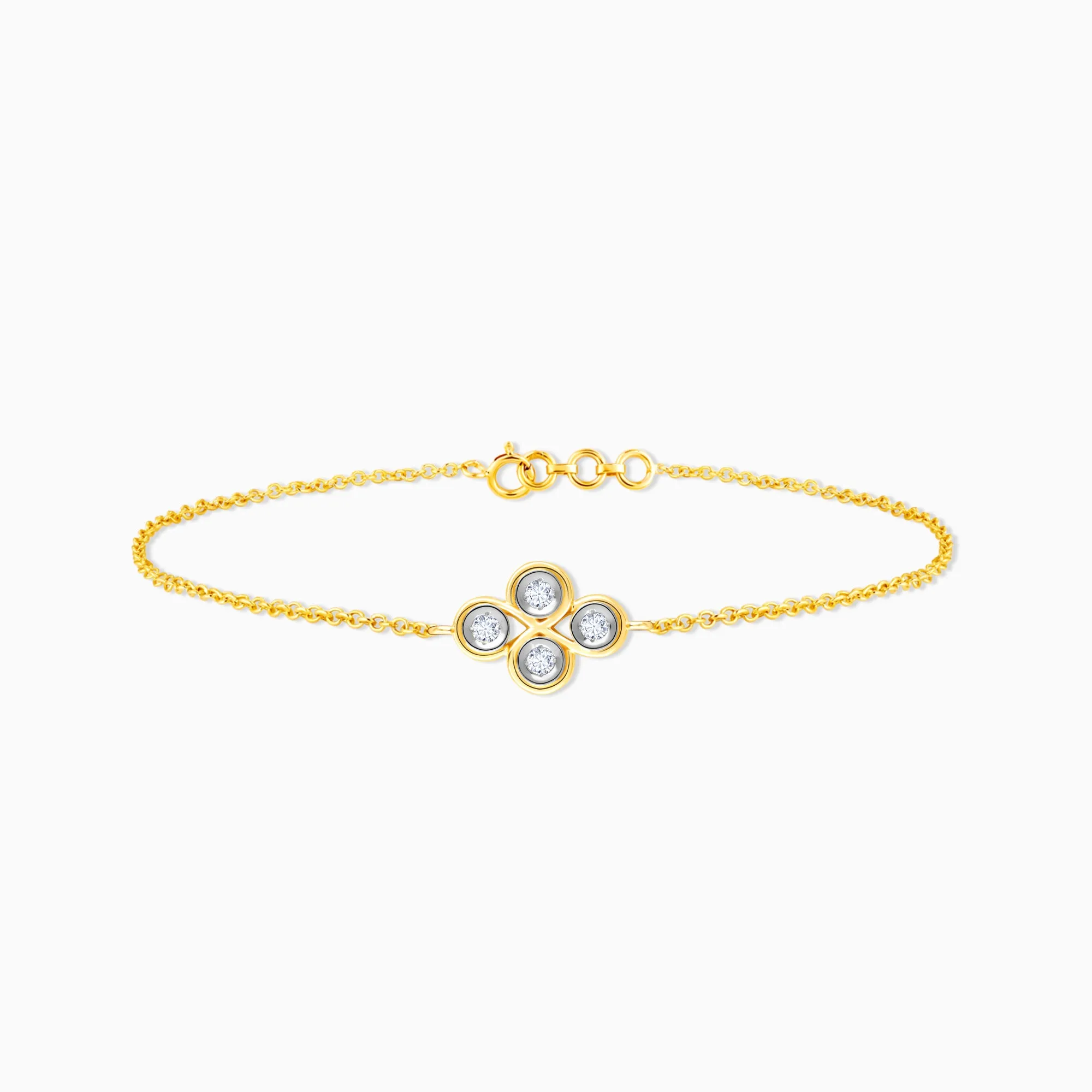 Gold Heavenly Floral Diamond Bracelet