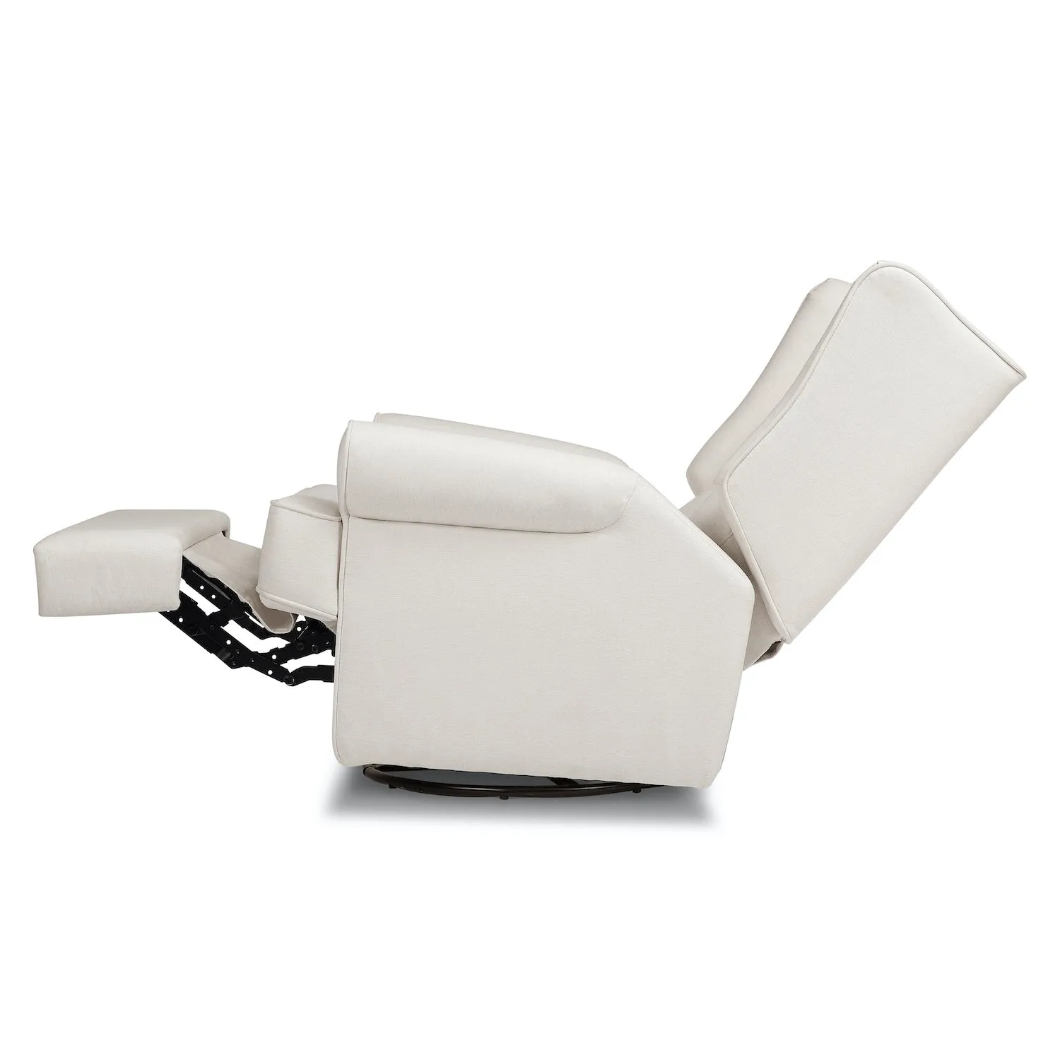 Harbour Electronic Recliner   Swivel Glider in Eco-Performance Fabric with USB Port - Cream