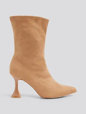 Janell Faux Stretch Suede Mid-Calf Boots