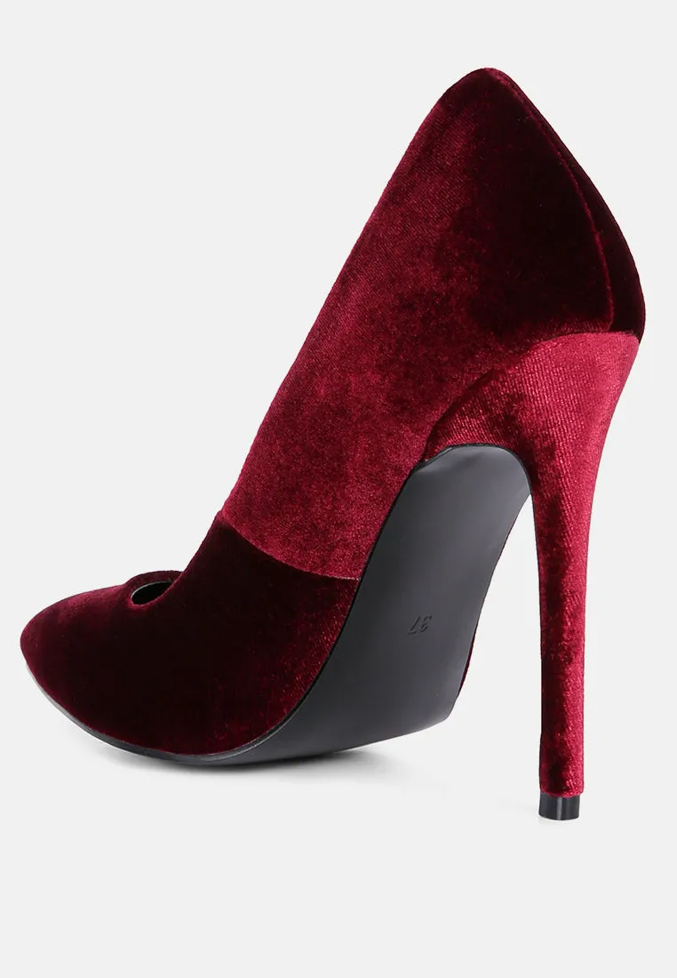 Janessa Velvet Stiletto Heel Pumps By Ruw