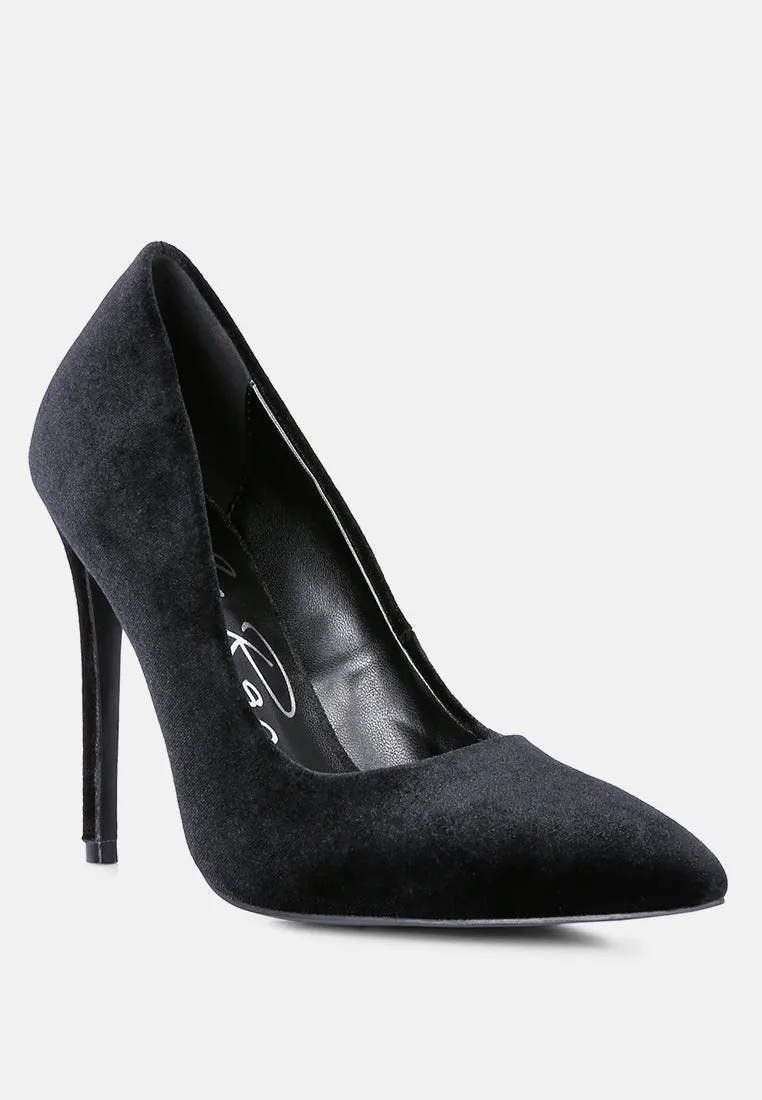 Janessa Velvet Stiletto Heel Pumps By Ruw