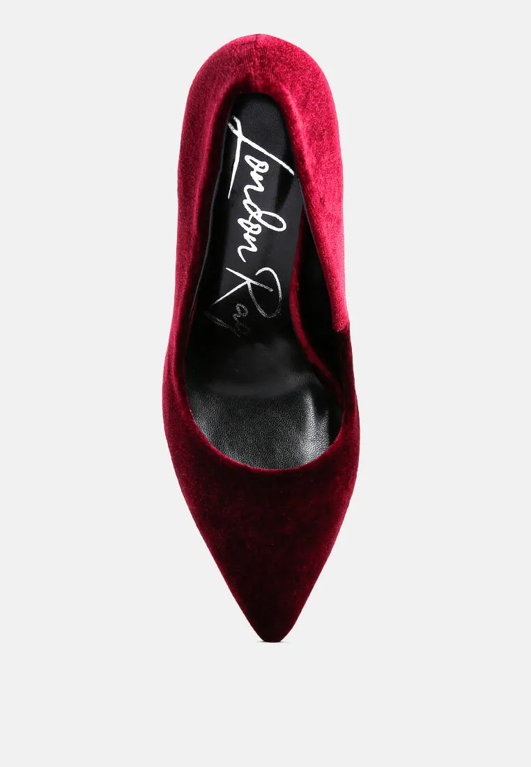 Janessa Velvet Stiletto Heel Pumps By Ruw