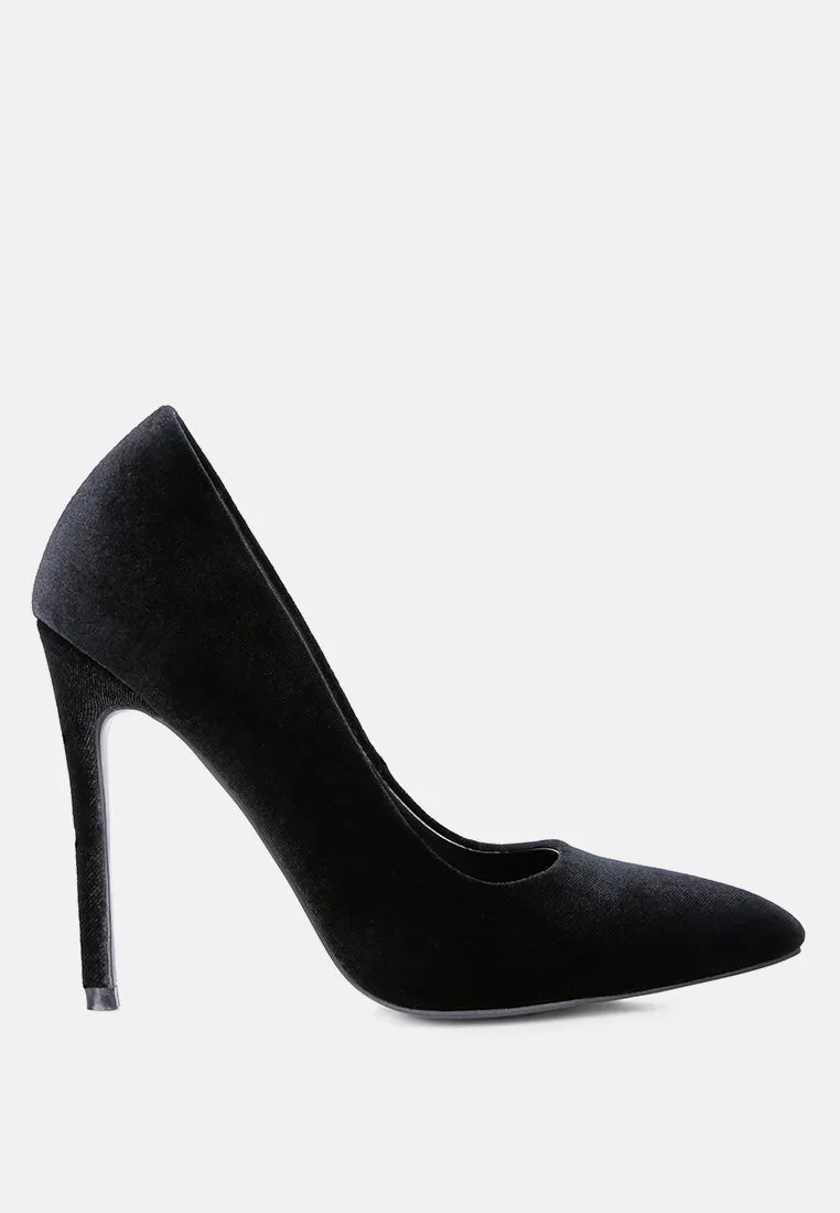 Janessa Velvet Stiletto Heel Pumps By Ruw