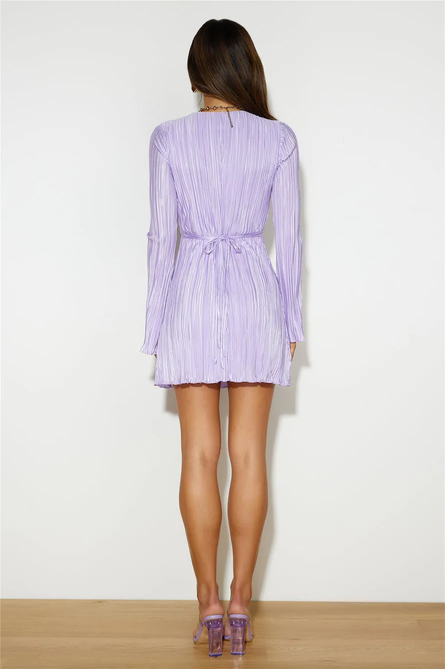 Love On The Horizons Plisse Dress Lilac