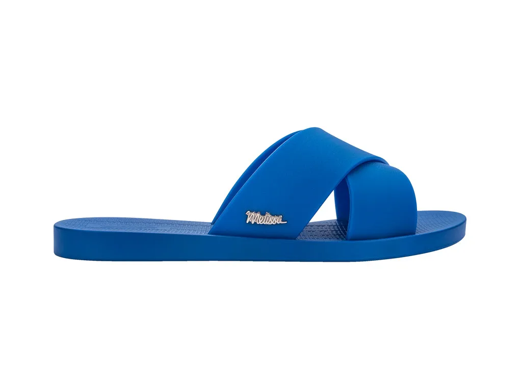 Melissa Sun City Walk AD Flat Blue Slides For Women