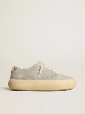 Men’s Space-Star shoes in ice-gray suede with shearling lining