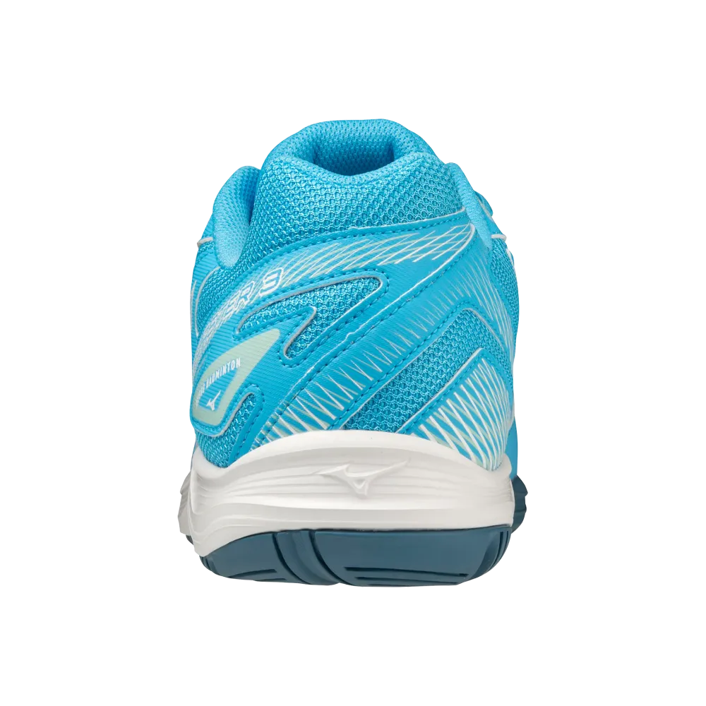 Mizuno Sky Blaster 3 Unisex Badminton Shoes (Swim Cap/White/Tanager Turquoise)