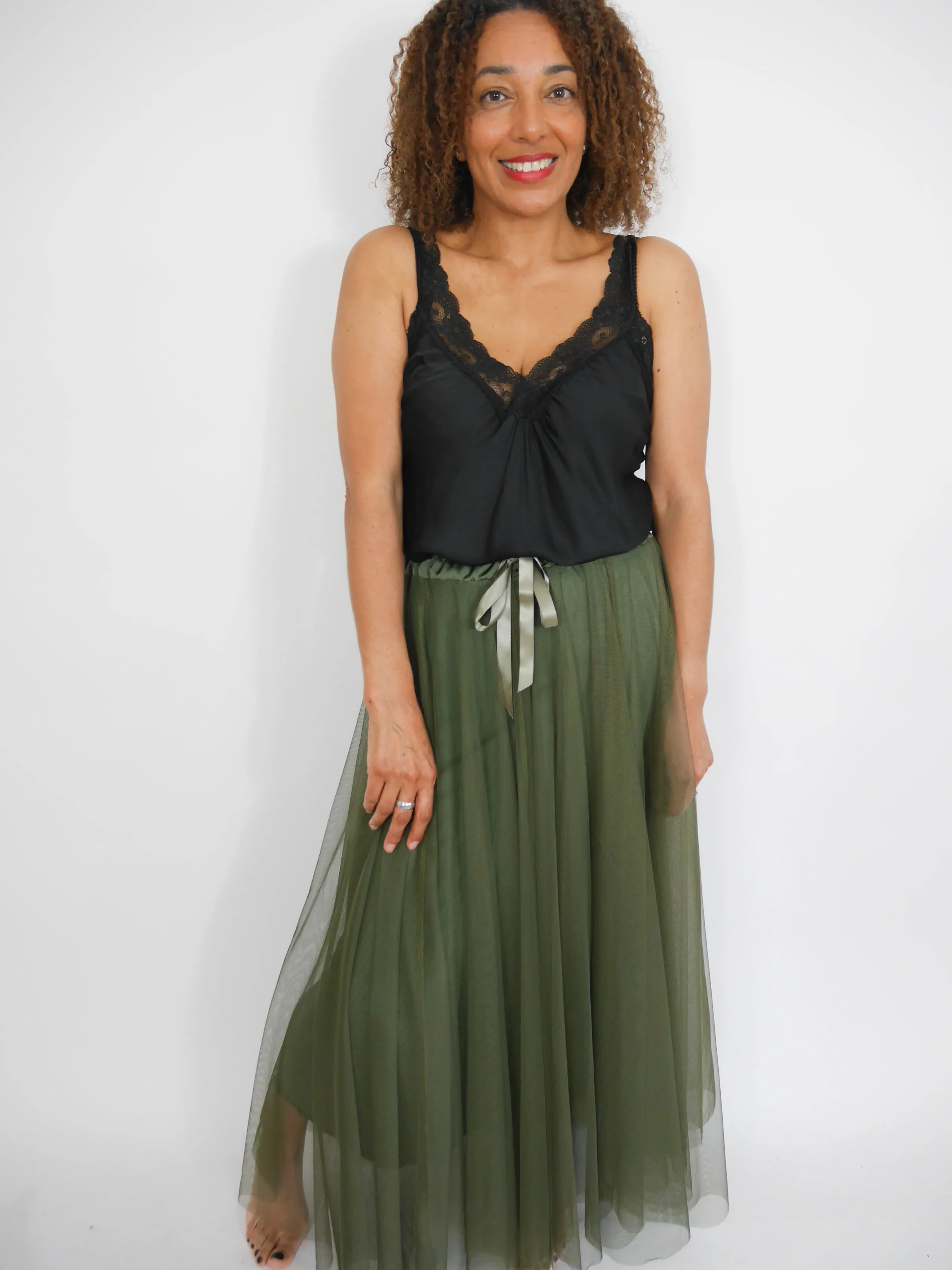 Tulle Skirt Khaki