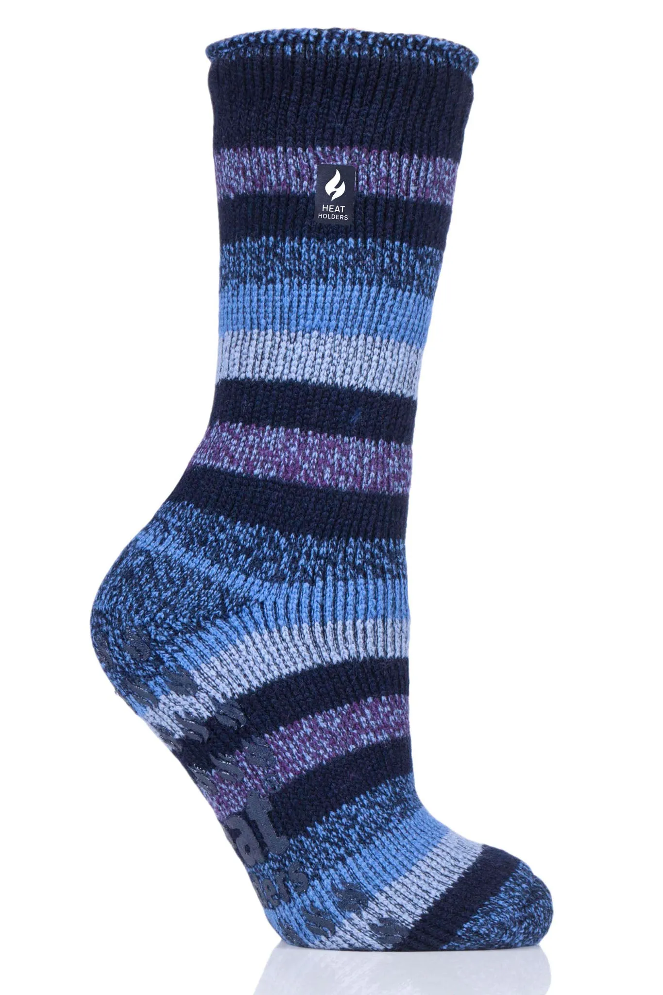 Women's Petunia Stripe Crew Slipper Socks